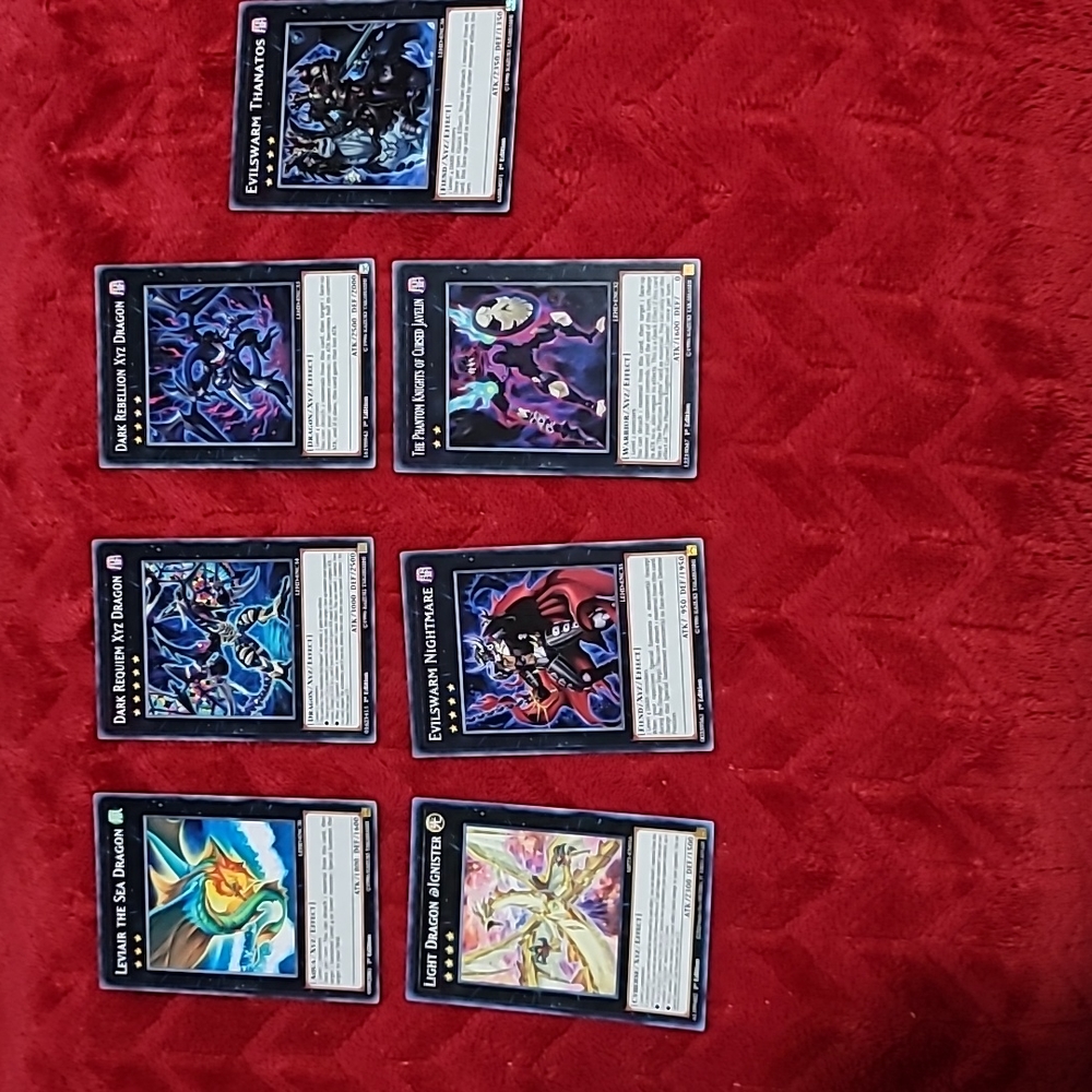 Set of 7 YU-GI-OH Trading Cards (Black Border)
